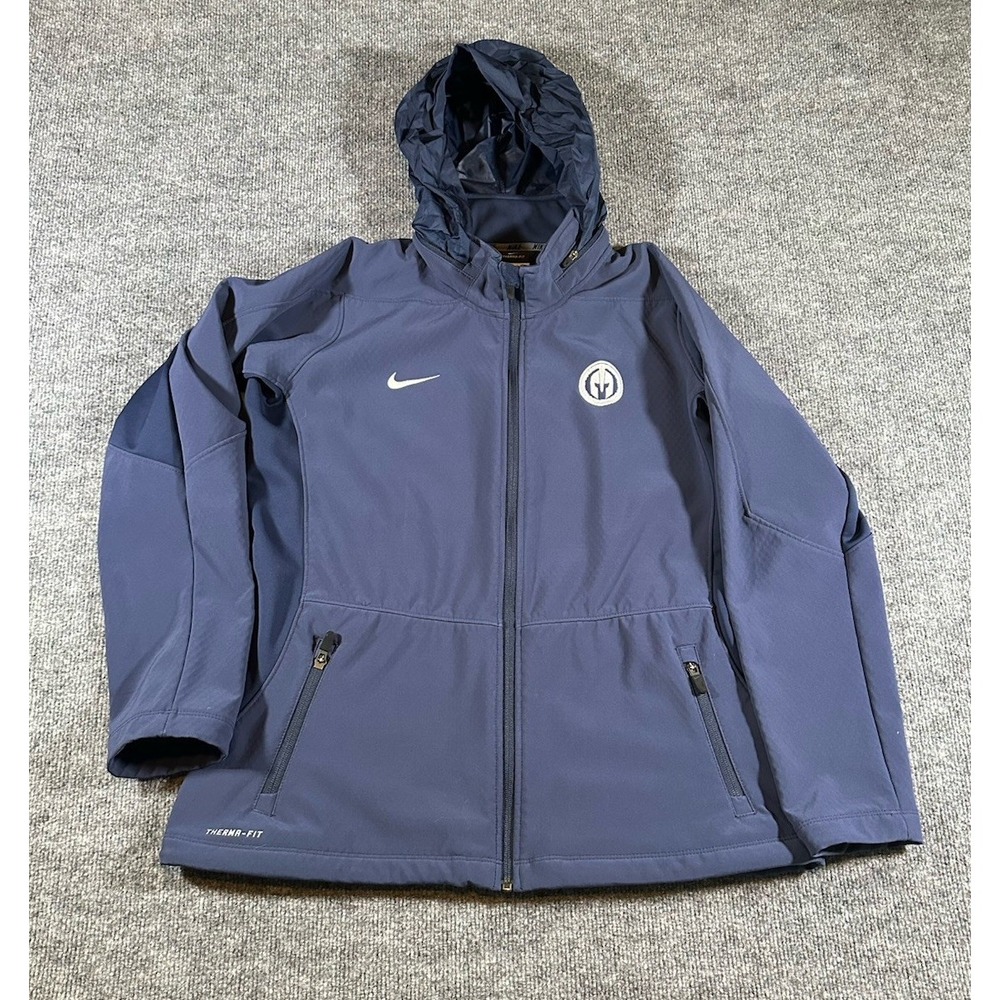 Nike Therma Sphere Sideline Jacket Spartan  Women L Blue Full Zip 658059-419